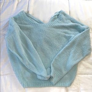 Cozy reversible twist sweater